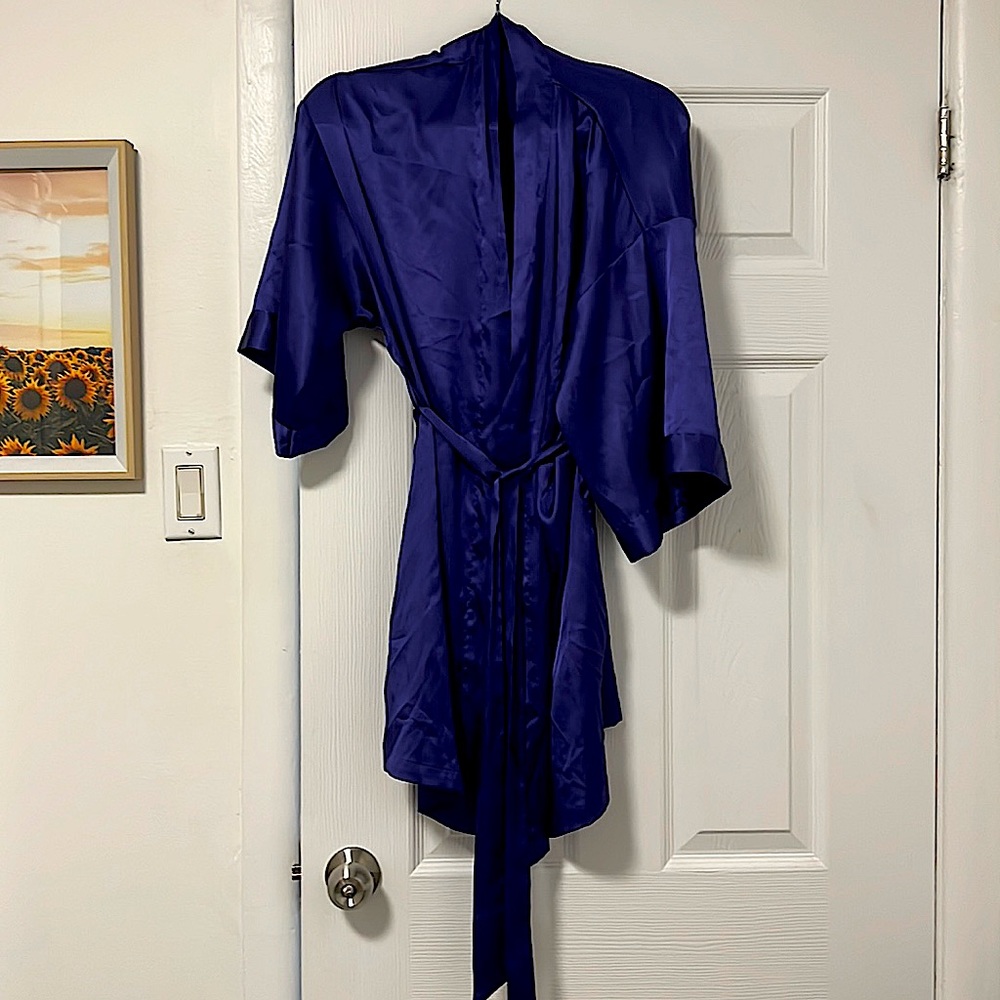 Victoria Secret Silk Robe - Royal Purple